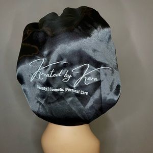 Kreated By Kara Black Satin Bonnet (NEW)